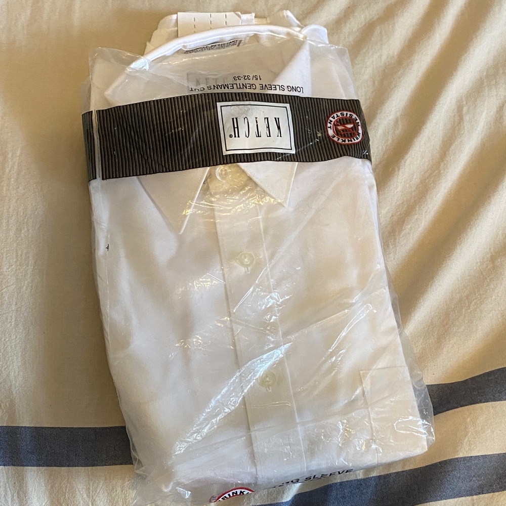 Ketch Men’s White Dress Shirt Sz S